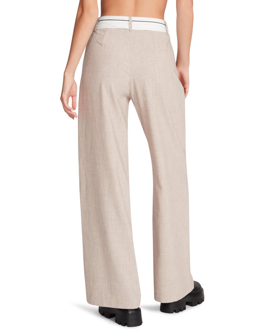 Pantalones Steve Madden Izzie Mujer Beige | ES MR819S